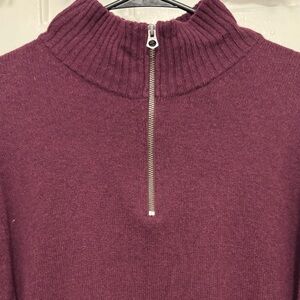 J. Crew Merino Wool 1/4 Zip Pullover Sweater L Mens